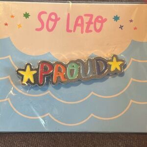 PROUD Pride Enamel Pin Badge by So Lazo NEW